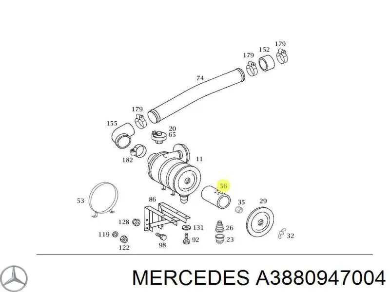 A3880947004 Mercedes filtro de aire