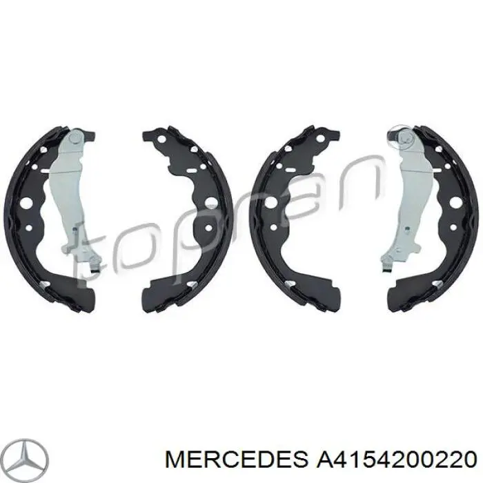 A4154200220 Mercedes zapatas de frenos de tambor traseras