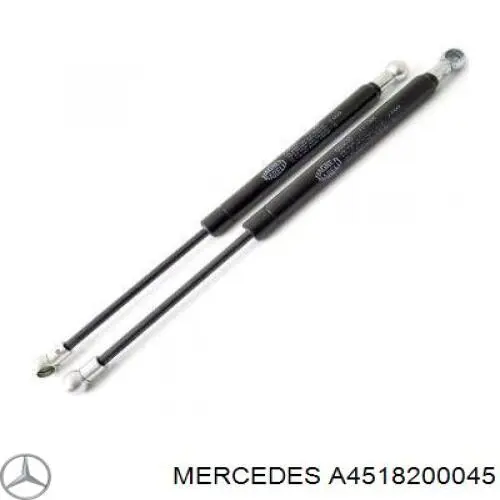 A4518200045 Mercedes juego de limpiaparabrisas de luna delantera, 2 piezas