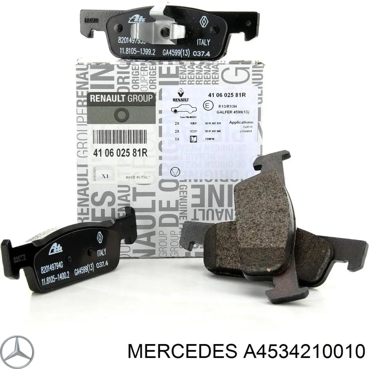 A4534210010 Mercedes pastillas de freno delanteras