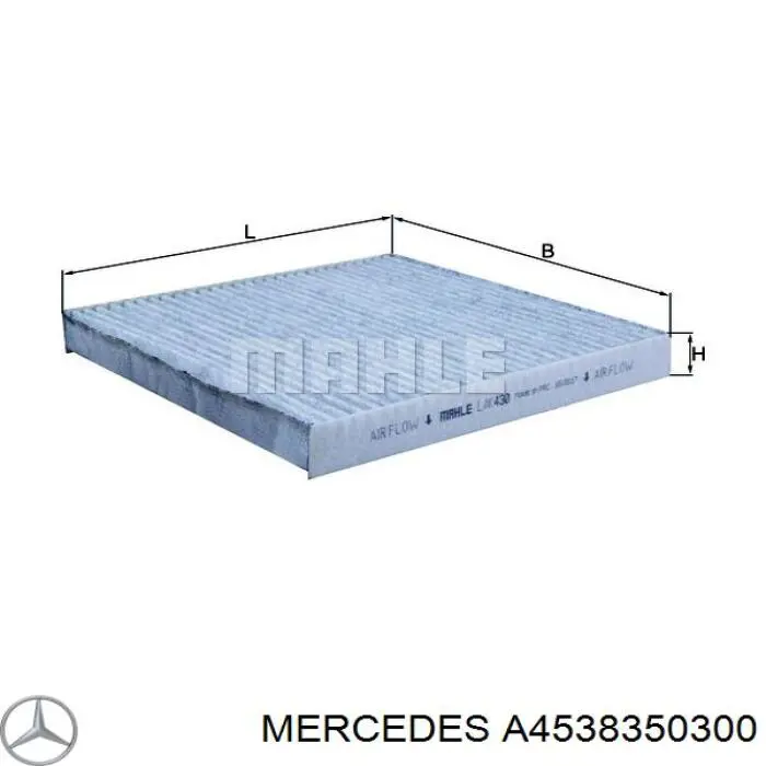 A4538350300 Mercedes filtro de habitáculo