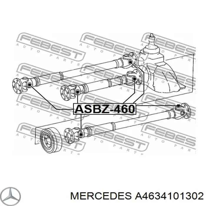  Árbol cardán, eje delantero para Mercedes G W463