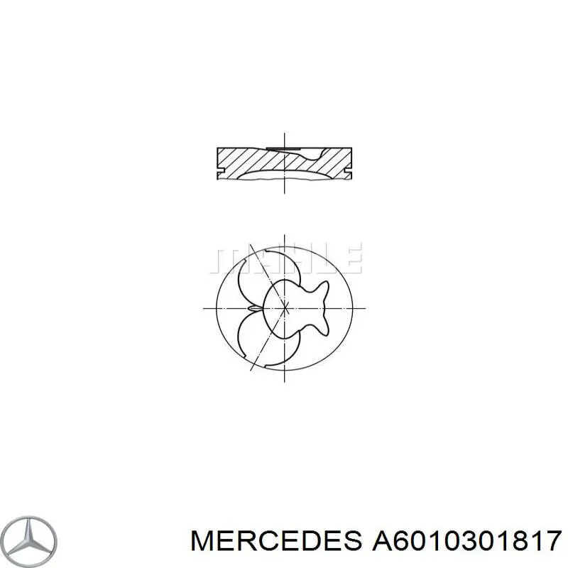 A6010301817 Mercedes pistón completo para 1 cilindro, std