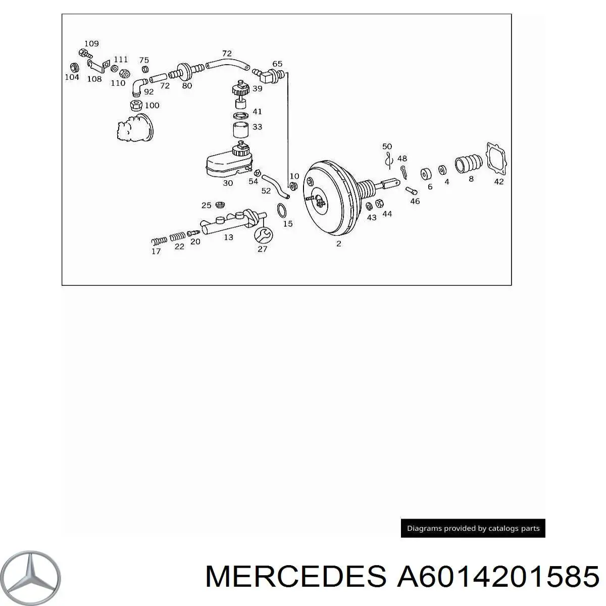  Cable de freno de mano delantero para MERCEDES BENZ TRUCK TRUCK T1/TN BM 611