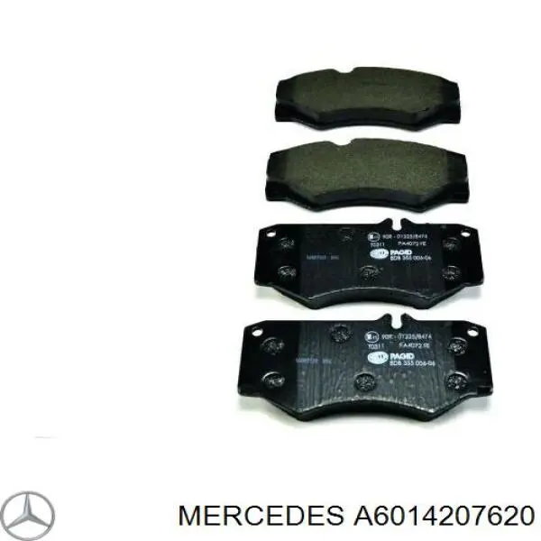 A6014207620 Mercedes pastillas de freno delanteras