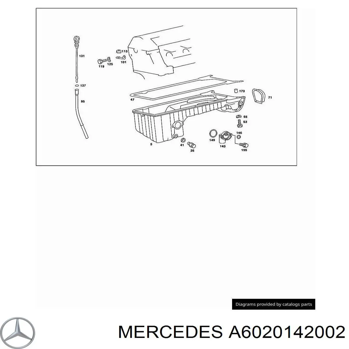 A6020142002 Mercedes cárter de aceite