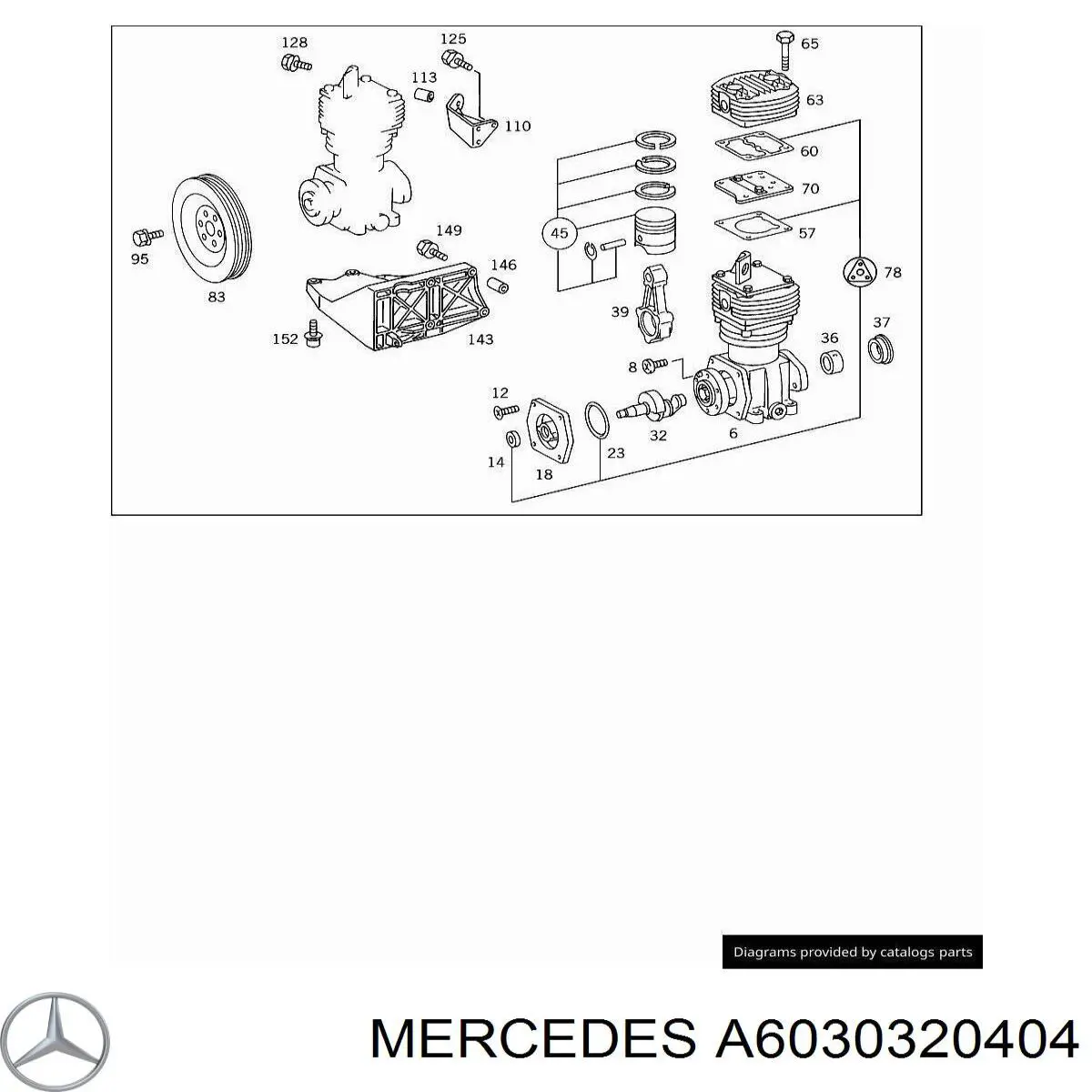 6030320304 Mercedes polea, cigüeñal