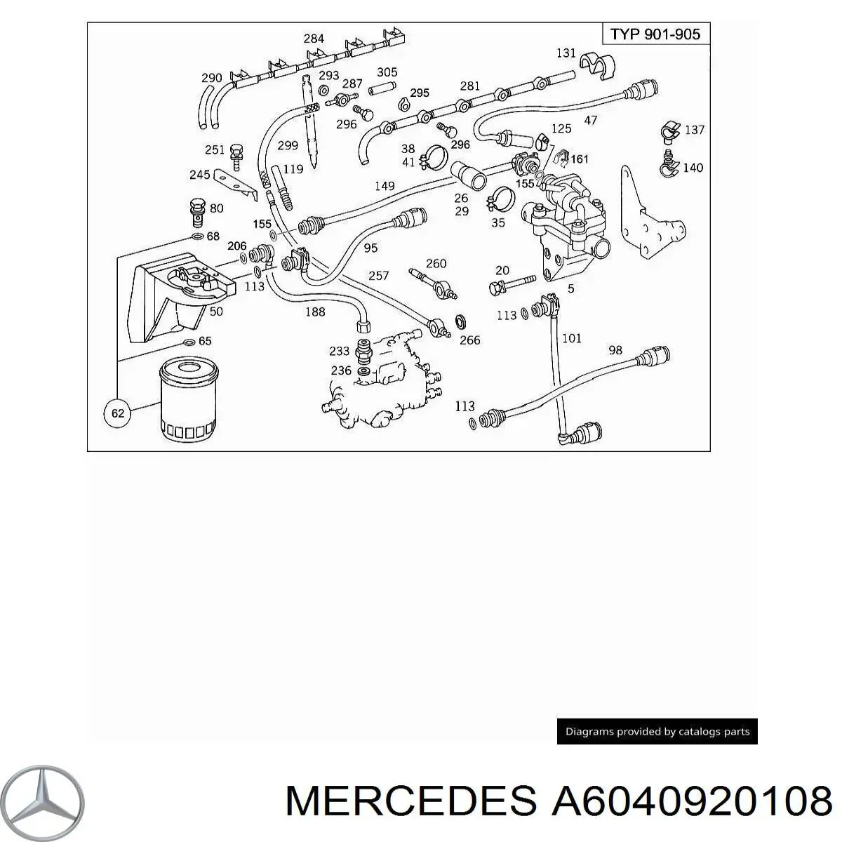  Caja, filtro de combustible para Mercedes Sprinter 901, 902