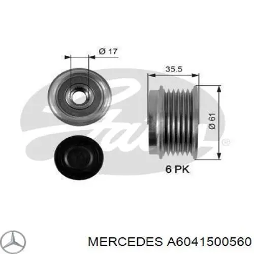 A6041500560 Mercedes poleas juego de piezas