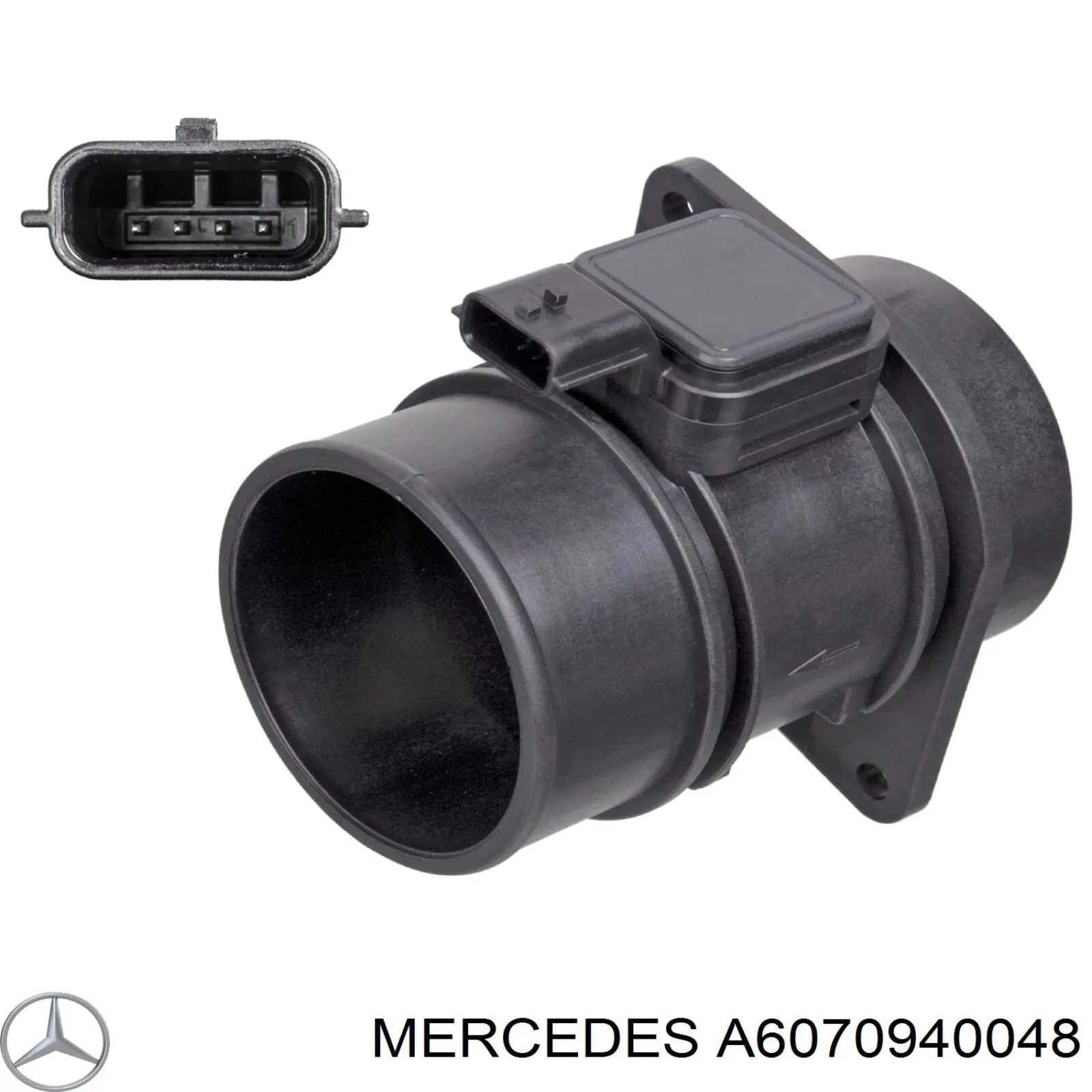 A6070940048 Mercedes sensor de flujo de aire/medidor de flujo (flujo de aire masibo)