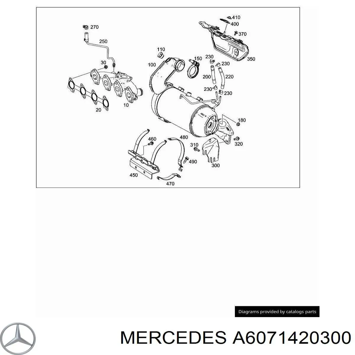 A6071420300 Mercedes tubo sensor de presión de escape