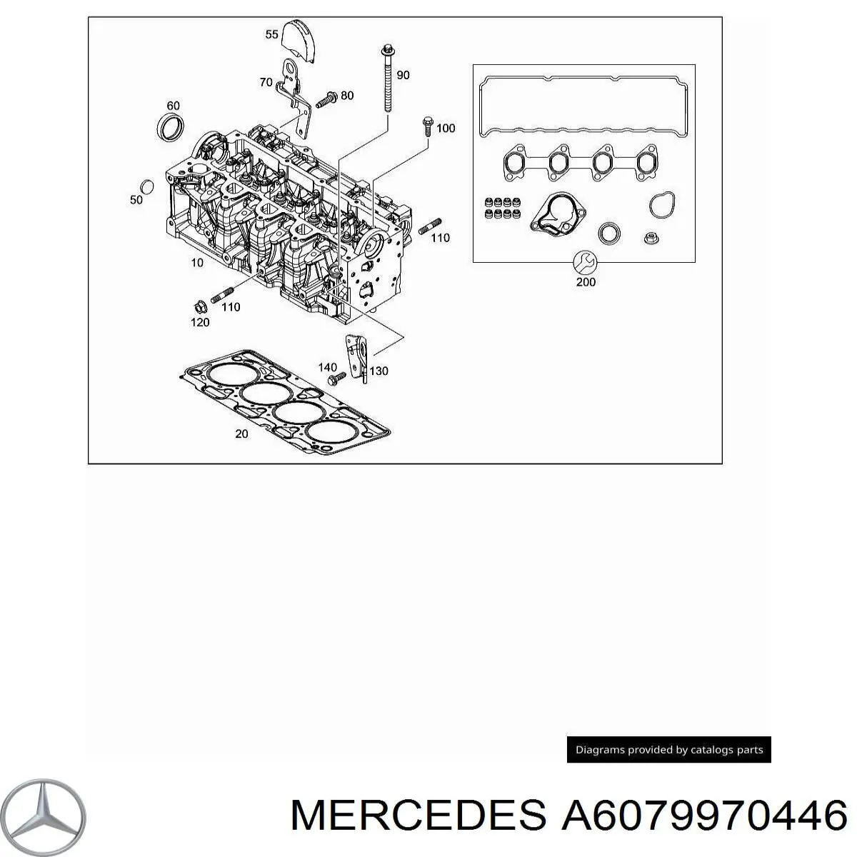 A6079970446 Mercedes anillo retén, árbol de levas