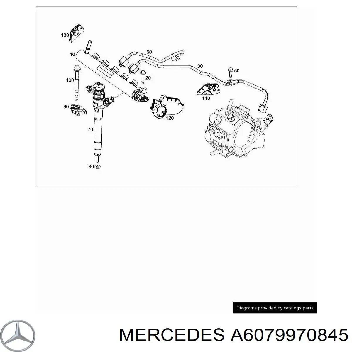 A6079970845 Mercedes junta anular, inyector