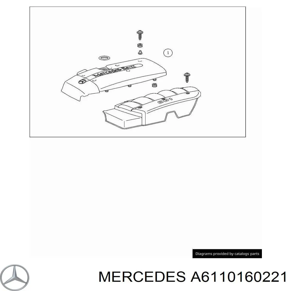 A6110160221 Mercedes junta, tapa de culata de cilindro, interior