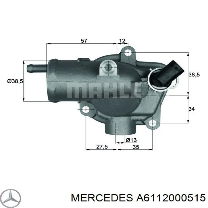 A6112000515 Mercedes caja del termostato