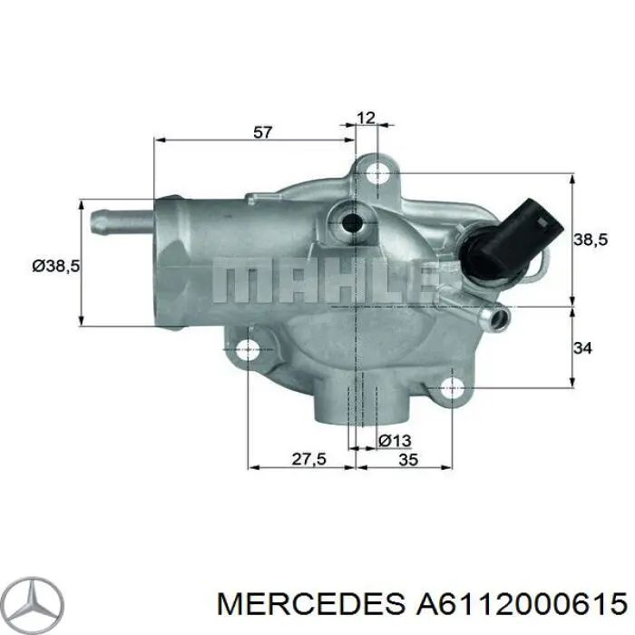 A6112000615 Mercedes caja del termostato