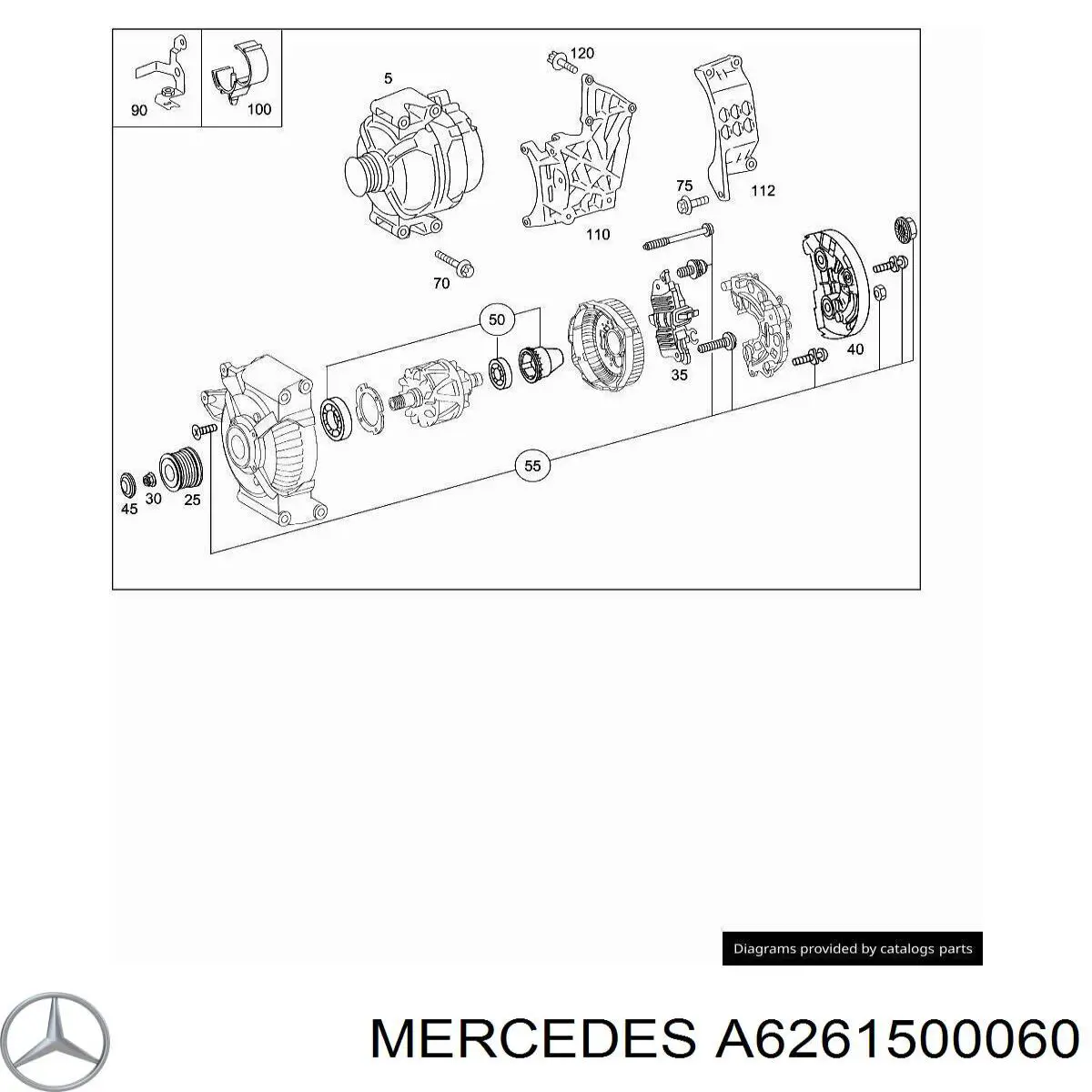 A6261500060 Mercedes poleas juego de piezas