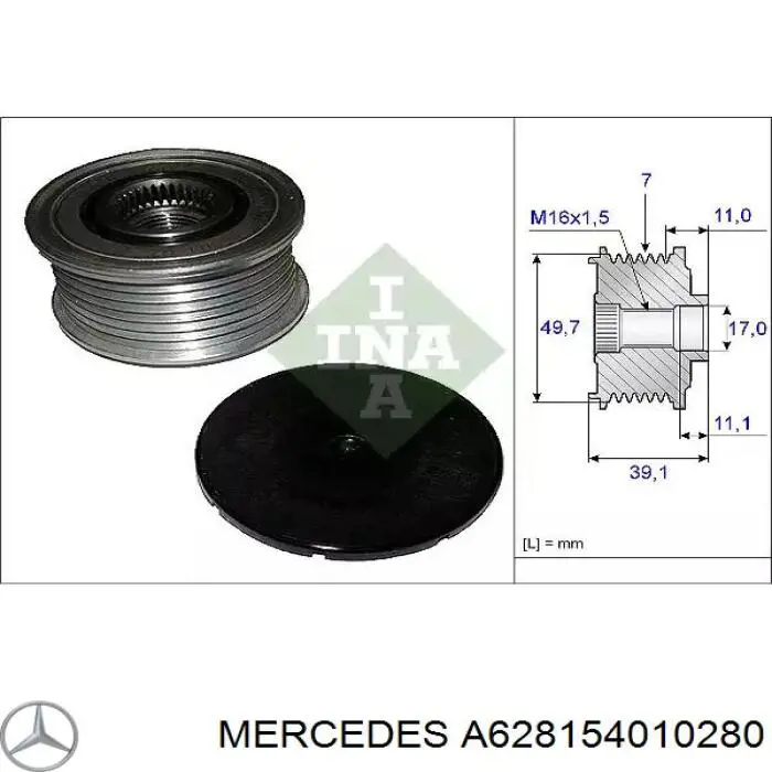 6281540102 Mercedes alternador