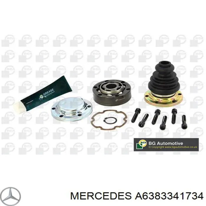 A6383341734 Mercedes árbol de transmisión delantero