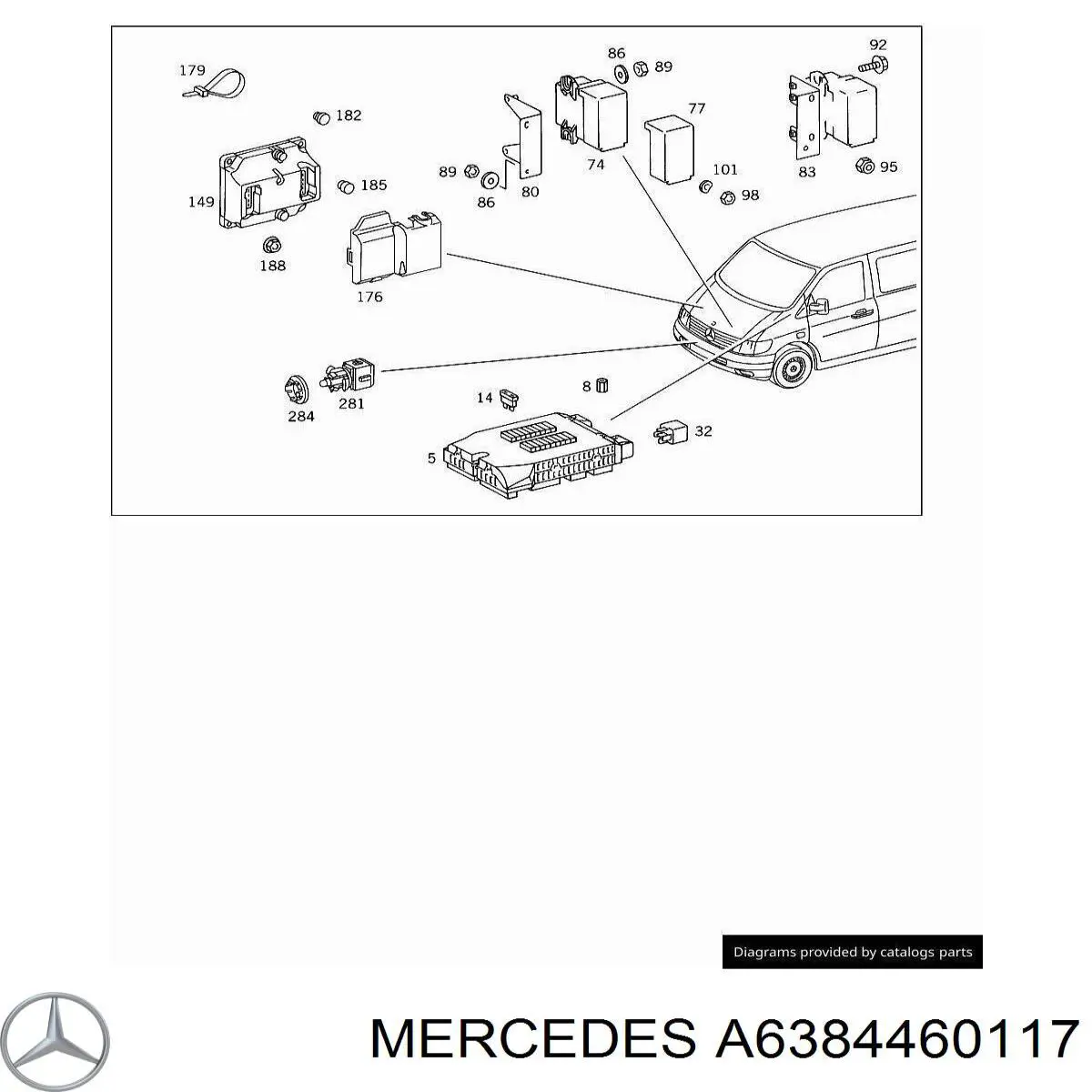  Unidad de control, suspensión neumática para Mercedes Vito 638