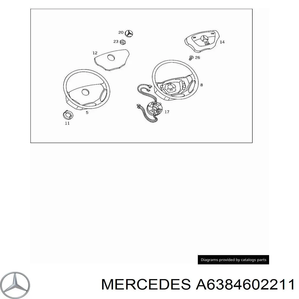 6384603811 Mercedes columna de dirección