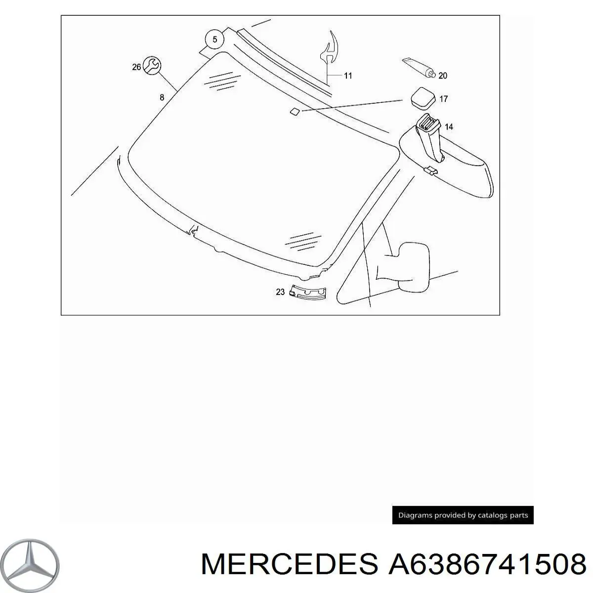  Ventanilla costado superior derecha (lado maletero) para Mercedes V 638