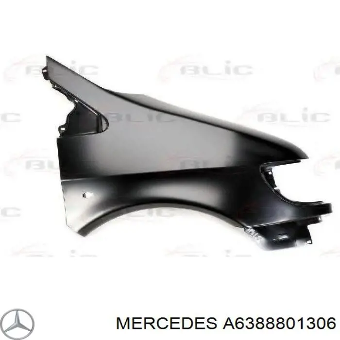 A6388801306 Mercedes guardabarros delantero izquierdo