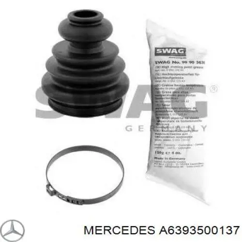 A6393500137 Mercedes fuelle, árbol de transmisión trasero interior