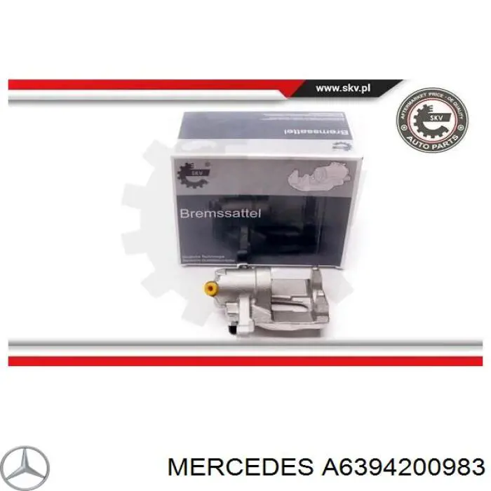 A6394200983 Mercedes pinza de freno trasero derecho