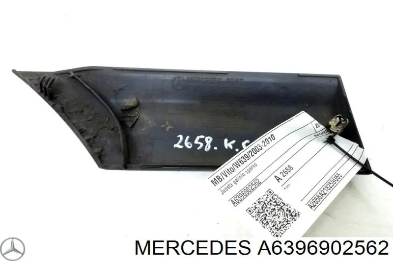  Listón embellecedor/protector, guardabarros trasero izquierdo para Mercedes Vito 639