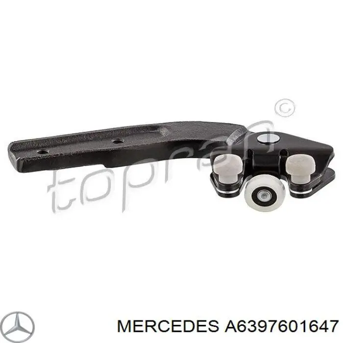  Guía rodillo, puerta corrediza, izquierdo inferior para Mercedes Vito 639