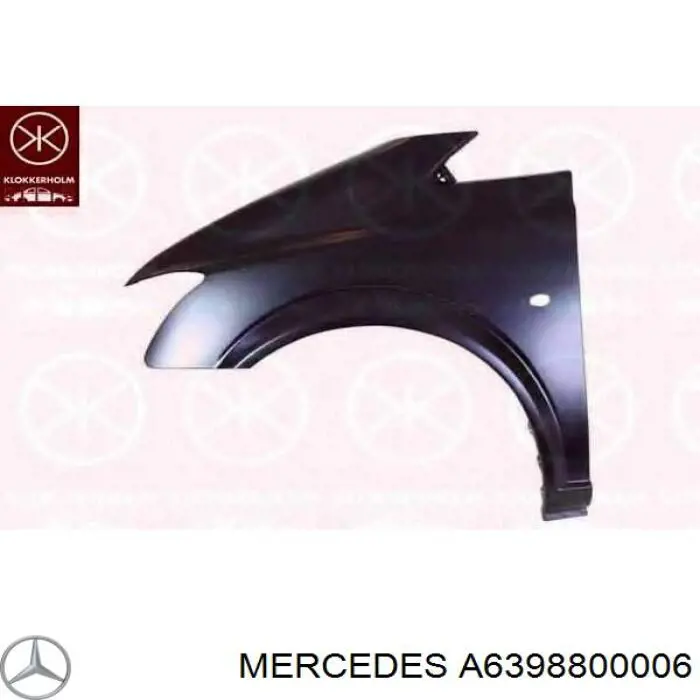 A6398800006 Mercedes guardabarros delantero izquierdo