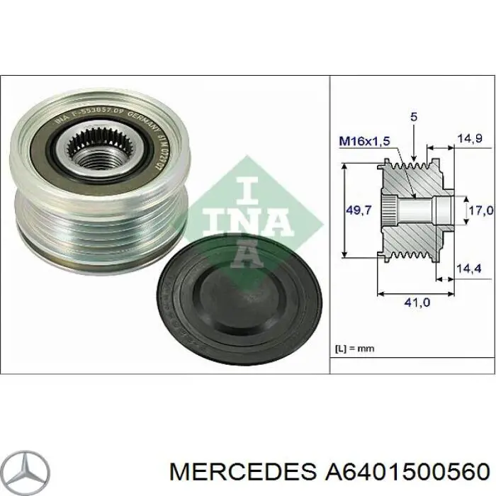 A6401500560 Mercedes poleas juego de piezas