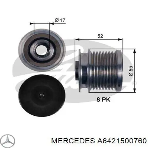 A6421500760 Mercedes poleas juego de piezas