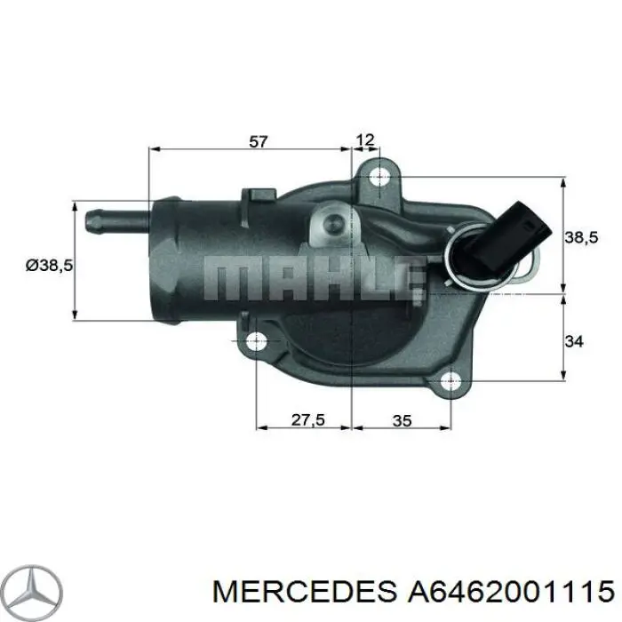 A6462001115 Mercedes caja del termostato