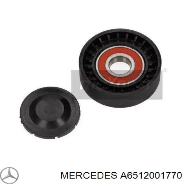 A6512001770 Mercedes tensor de correa, correa poli v