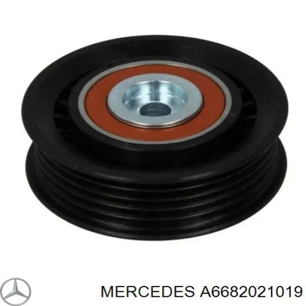 A6682021019 Mercedes polea inversión / guía, correa poli v