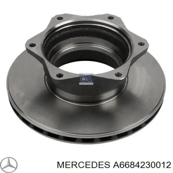 A6684230012 Mercedes disco de freno trasero