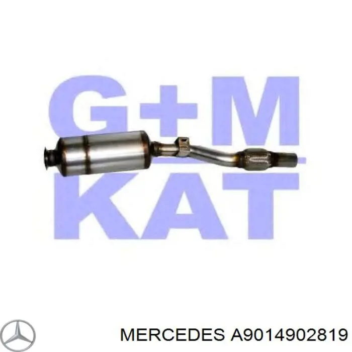 A9014902819 Mercedes silenciador del medio