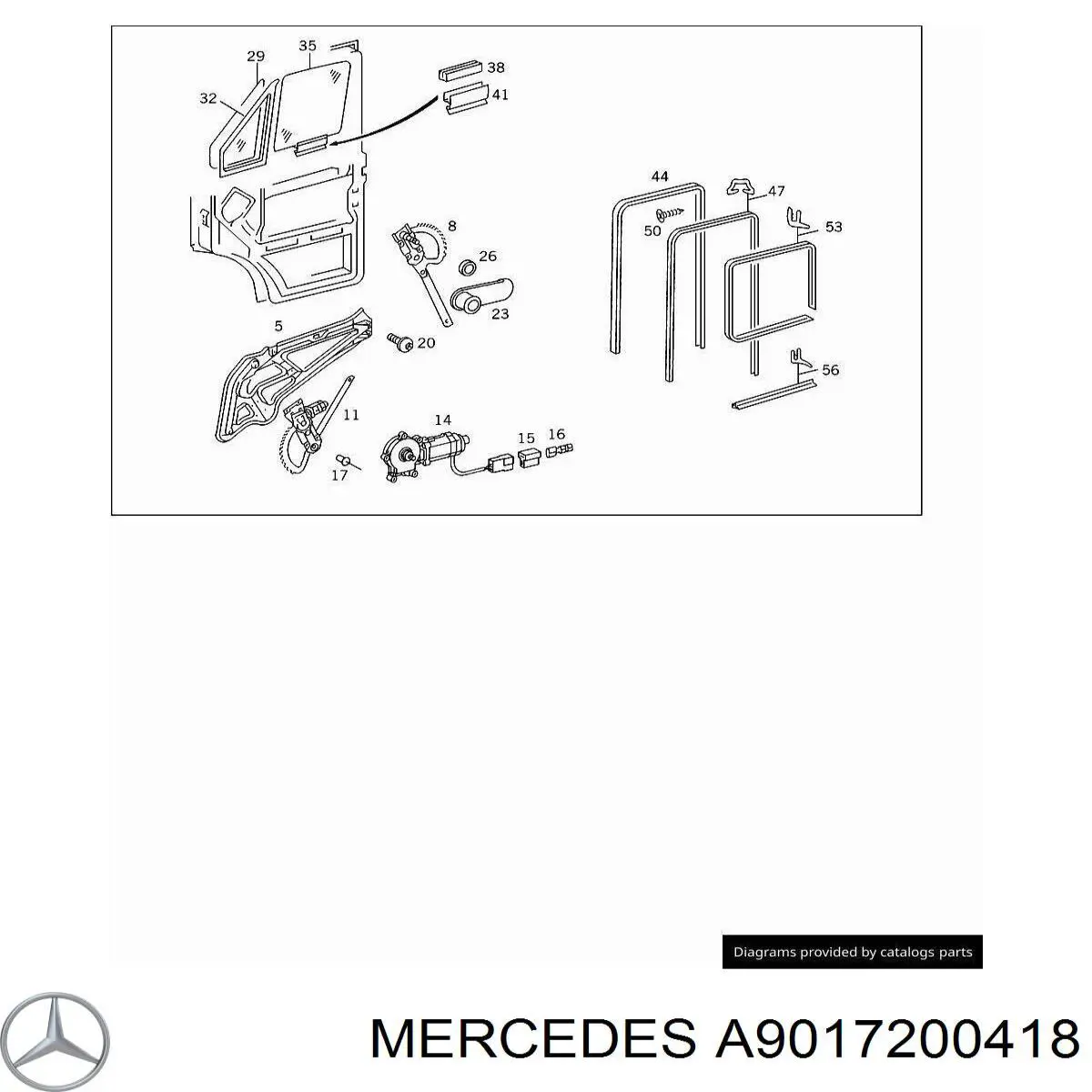  Luna de puerta delantera derecha para Mercedes Sprinter 904