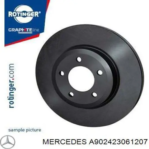 A902423061207 Mercedes disco de freno trasero