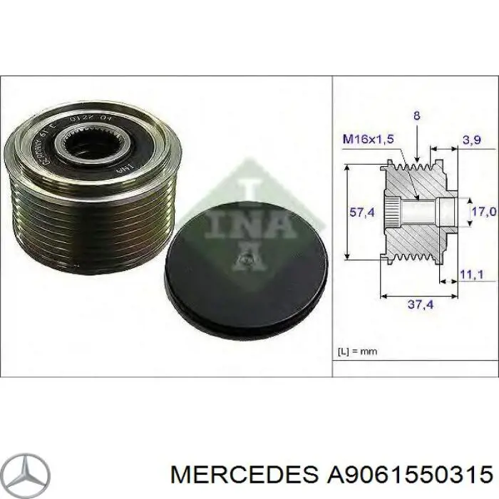 A9061550315 Mercedes poleas juego de piezas