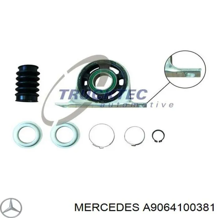 A9064100381 Mercedes suspensión, árbol de transmisión