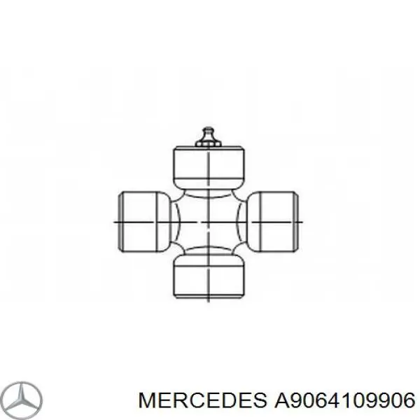 A9064109906 Mercedes árbol cardán trasero completo