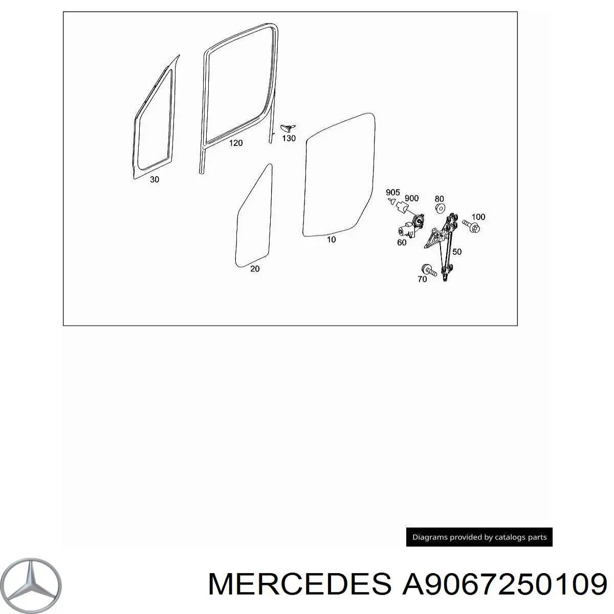  Ventana De Vidrio Puerta Delantera Derecha para Mercedes Sprinter 906