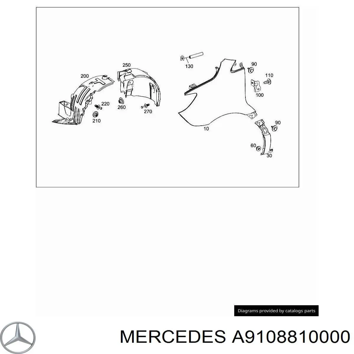  Guardabarros delantero izquierdo para Mercedes Sprinter 907, 910