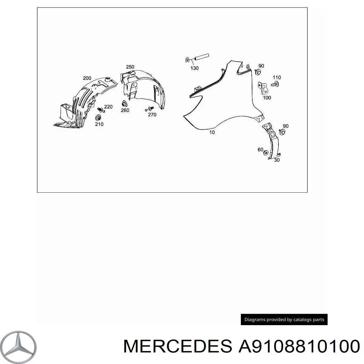  Guardabarros delantero derecho para Mercedes Sprinter 907, 910