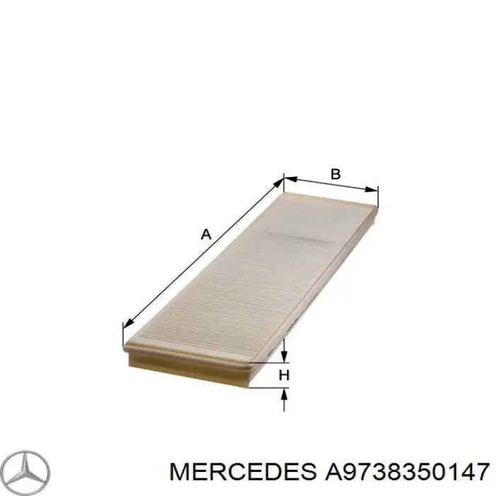 A9738350147 Mercedes filtro de habitáculo