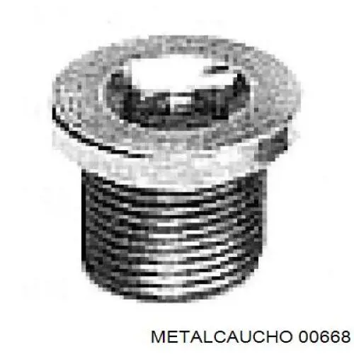 00668 Metalcaucho tapón roscado, colector de aceite