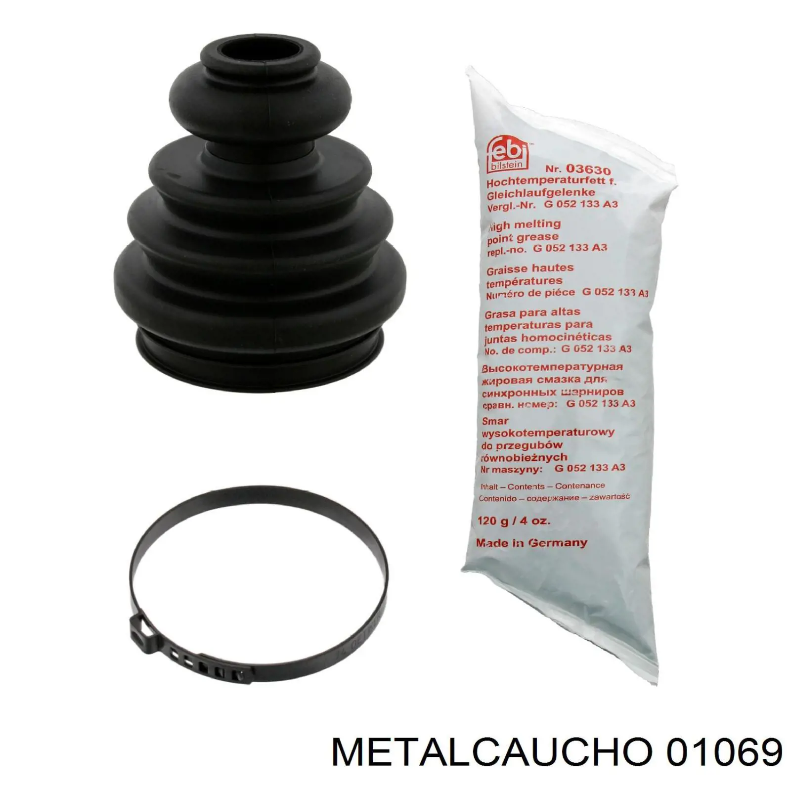 01069 Metalcaucho fuelle, árbol de transmisión delantero interior